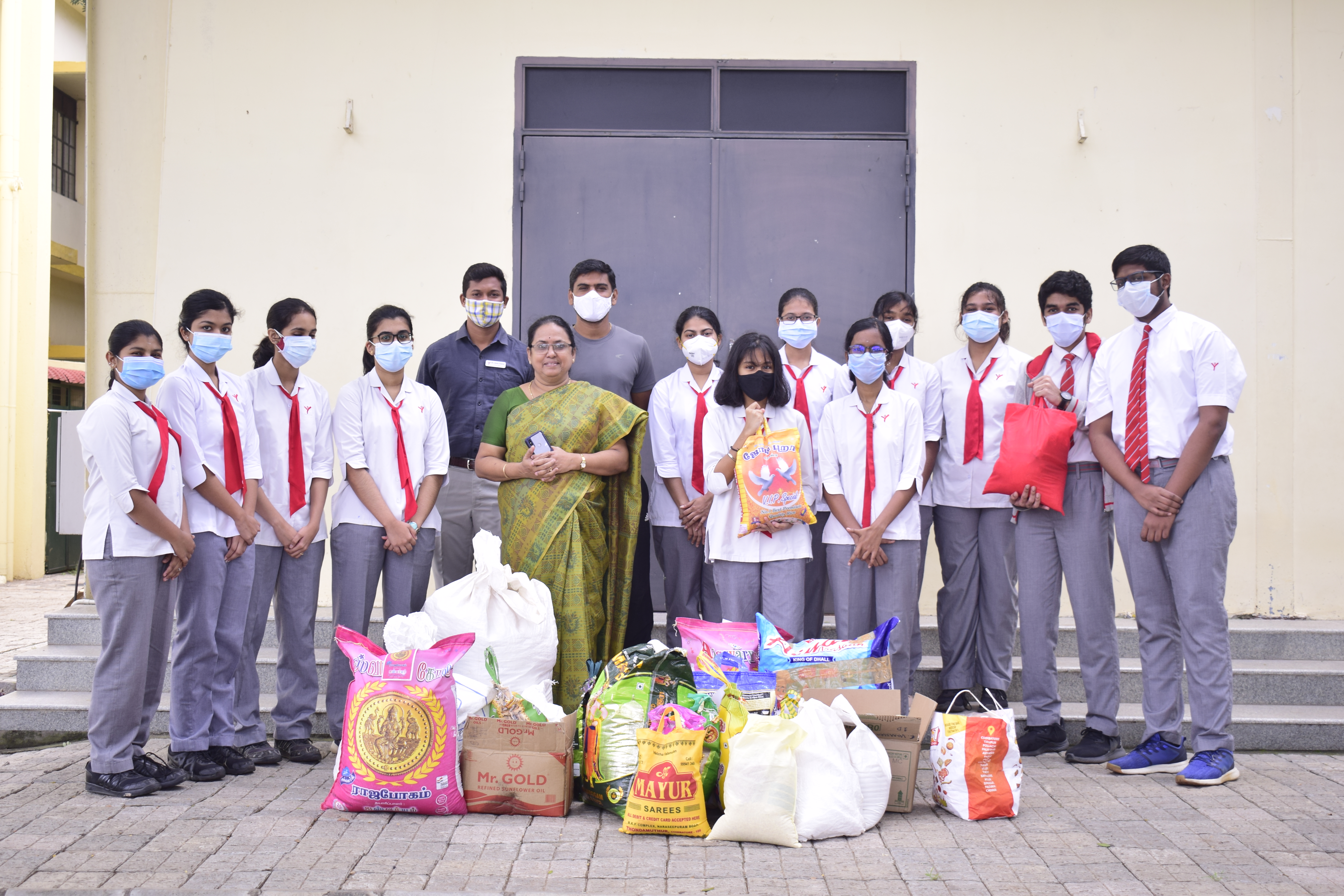 Food Bank student contribution | Best CBSE schools in Coimbatore - Yuvabharathi CBSE School